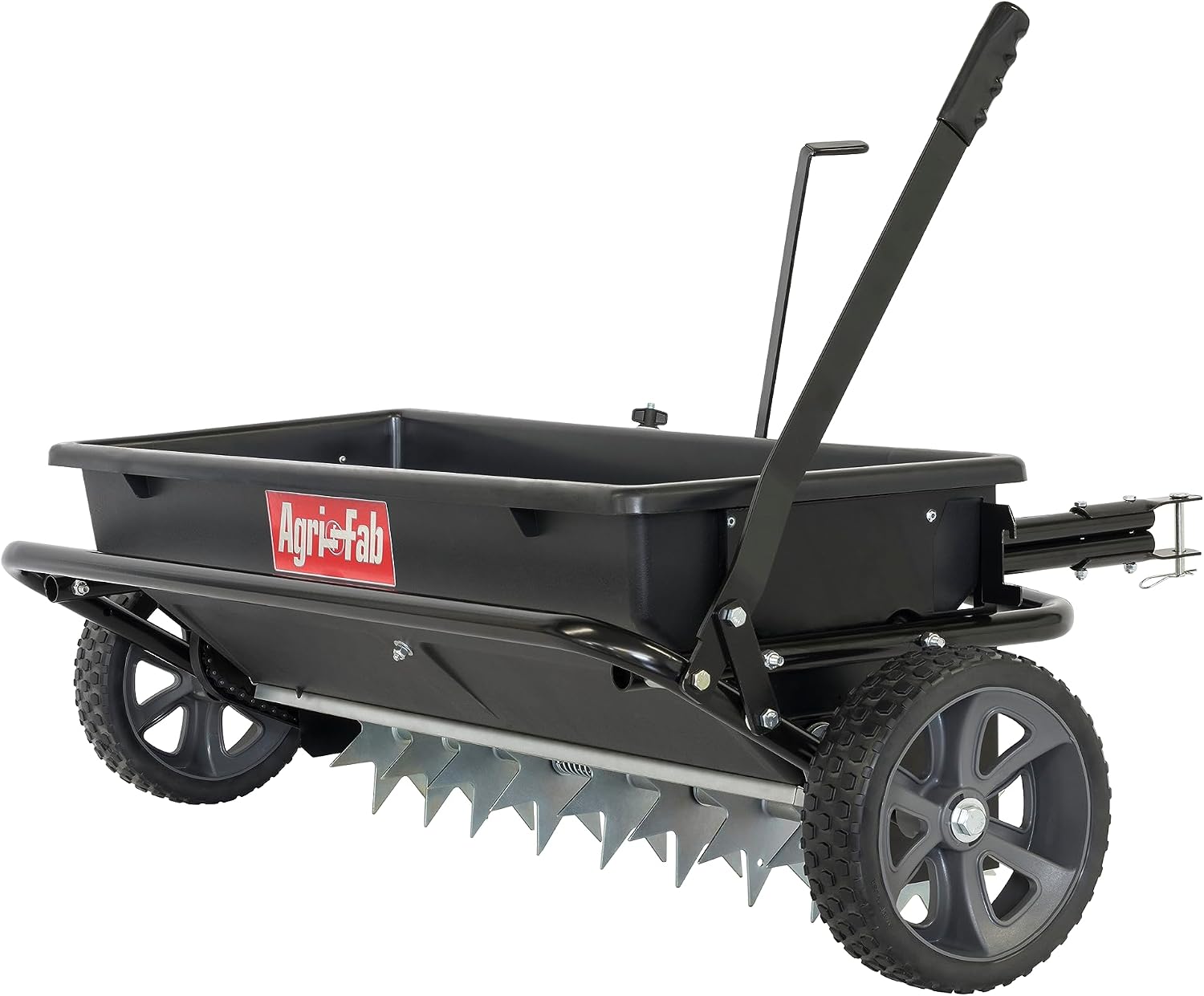Agri-Fab 45-0543-AMZ 100 lb. Tow-Behind Lawn & Garden Spiker/Seeder/Drop Spreader for Seed,Fertilizer, Salt, Ice Melt; Designed to Pull Behind Lawn & Garden Tractors