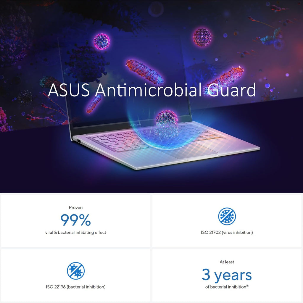 ASUS Vivobook 14 Inch Business Laptop | Intel 6-Core i3, 4.4GHz | Intel UHD Graphics | 8GB DDR4 RAM, 256GB SSD | FHD Anti-Glare IPS | WiFi 6 | 10HR Battery | Office 365 for the Web | Win 11