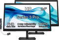 HP Series 3 Pro 24' FHD IPS Monitor w/ 5ms Response Time, Anti Glare, Flicker Free, Tilt, Swivel, Pivot, VGA, Displayport, VESA Mount (100mm), HDMI & DKZ USB Port Expander, Black Color 2 Pack