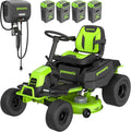Greenworks 60V 42' CrossoverT Cordless Riding Lawn Tractor, (4) 8.0Ah Batteries and (600W) Plug in Charger