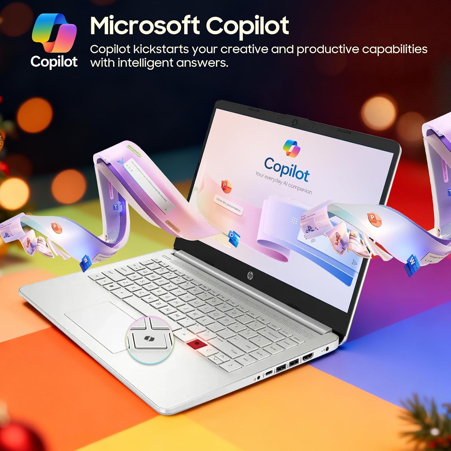 HP 2025 14' Laptop Computer for Business & Student, Intel Processor N150, 16 GB RAM, 384 GB Storage(128GB UFS+256GB MSD), AI Copilot, Wi-Fi 6, Windows 11 Pro, Thin & Light, Up to 11-Hour Battery Life