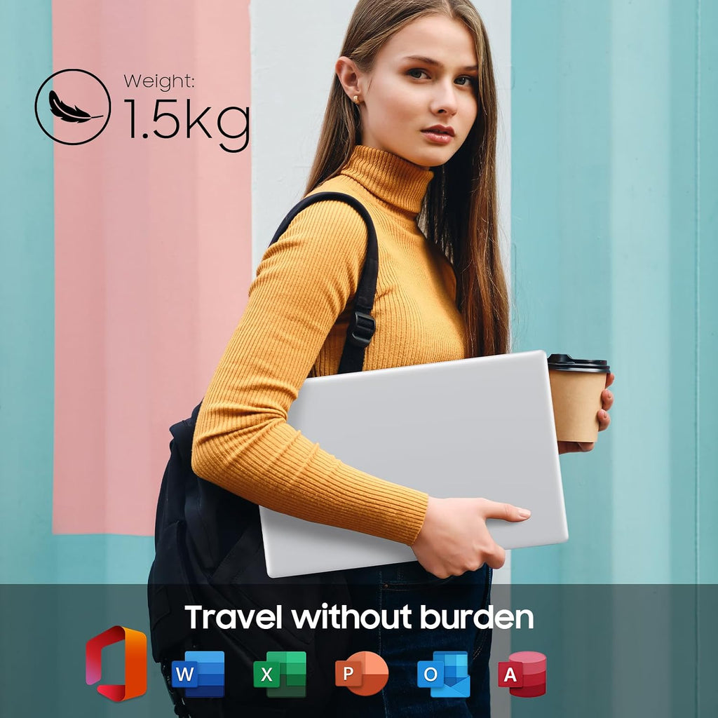 EYY 15.6' Laptop Computer, Win 11 Laptops with 8GB RAM 256GB SSD, Celeron N4000 Processor, 100% sRGB Screen, for Business, Student & Everyday Tasks, 5000mAh Battery, Dual Band WiFi
