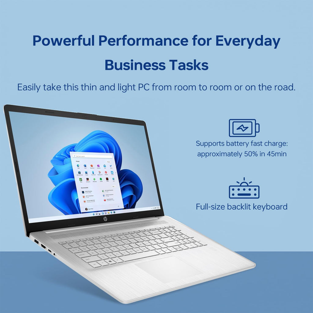 HP Essential 2026 Business Laptop, 17.3' Touchscreen, Intel Core i5-1334U Processor, 32GB RAM, 2TB SSD, Wi-Fi 6, W11 Pro, Webcam, Next gen AI, Backlit KB, Bundle with PCO Laptop Cooler
