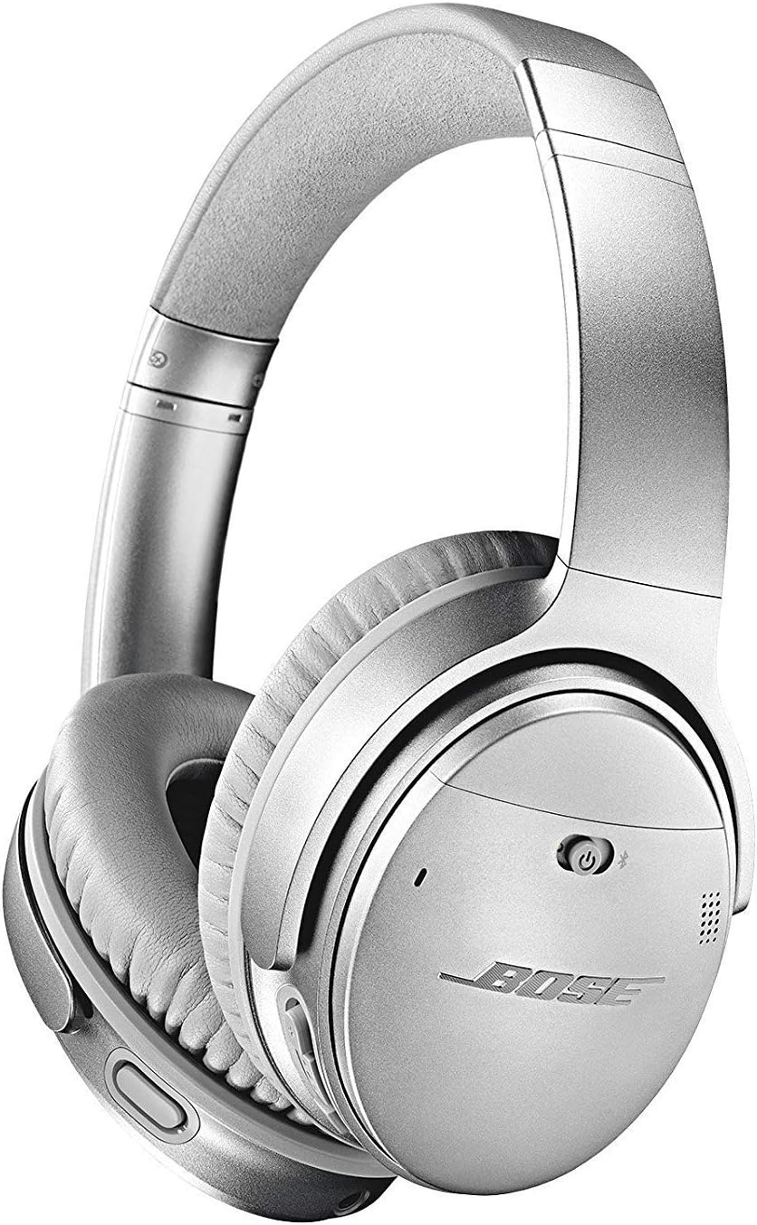Bose QuietComfort 35 Wireless Headphones II - Stereo - Silver - Wired/Wireless - Bluetooth - 29.5 ft - Over-The-Head - Binaural - Circumaural - 3.93 ft Cable - Noise (Renewed)