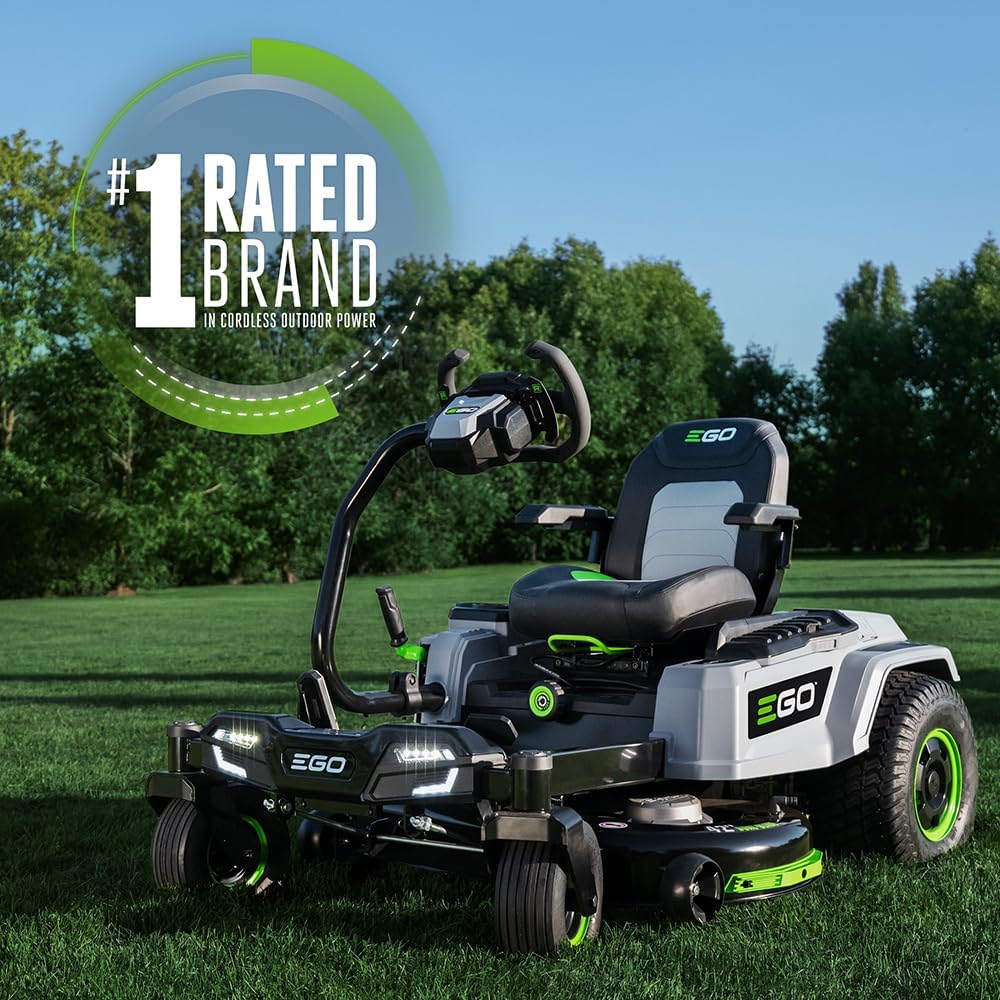 EGO Power+ Electric Riding Lawn Mower, 42' Deck with Zero Turn Radius, Includes (4) 56V 12.0Ah Batteries and Charger - ZT4205S