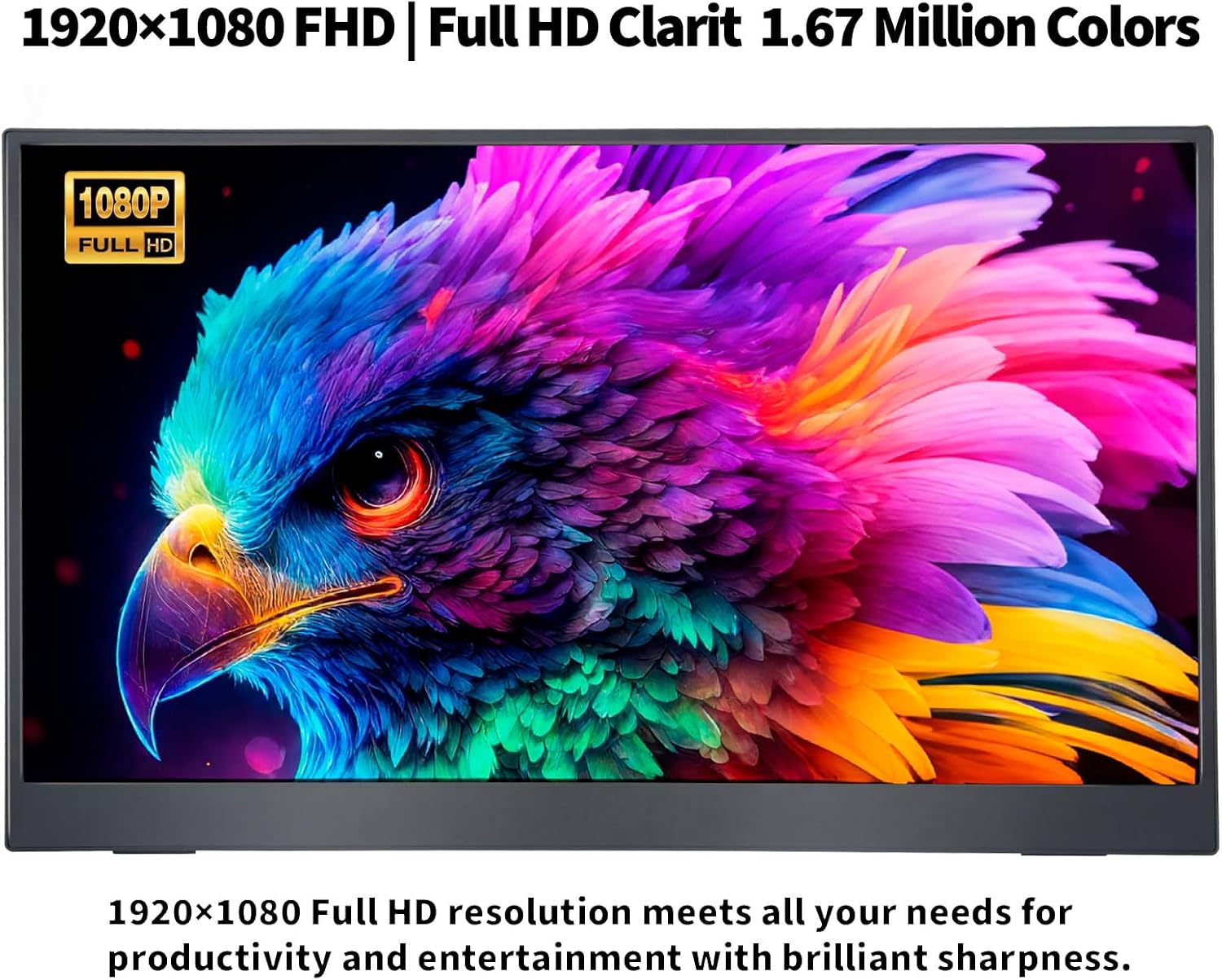 18.5 Inch Large Portable Monitor for Laptop, 120Hz 1080P FHD IPS Portable Travel Second Screen Display for/Phone/Xbox PS4/5, 100% sRGB, Dual Speakers, VESA & Storage Bag