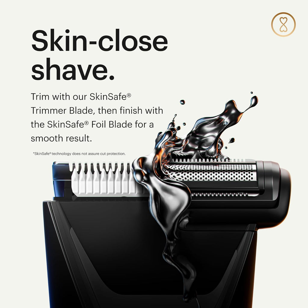 MANSCAPED® The Lawn Mower® 5.0 Ultra & The Face Buffer PRO - Men's Groin & Body Hair Trimmer & Electric Silicone Face Scrubber for Deep Cleaning & Exfoliating Your Skin, The Shed 2.0 Toiletry Bag