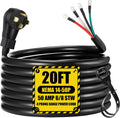 Kanayu 20 FT 6/8 AWG 50 Amp 4 Prong Replacement RV Power Cord Compatible with NEMA 14-50p to 4-Wire, Compatible with EV Plug/J1772 Connector, 6/3+8/1 AWG STW, Etl Listed