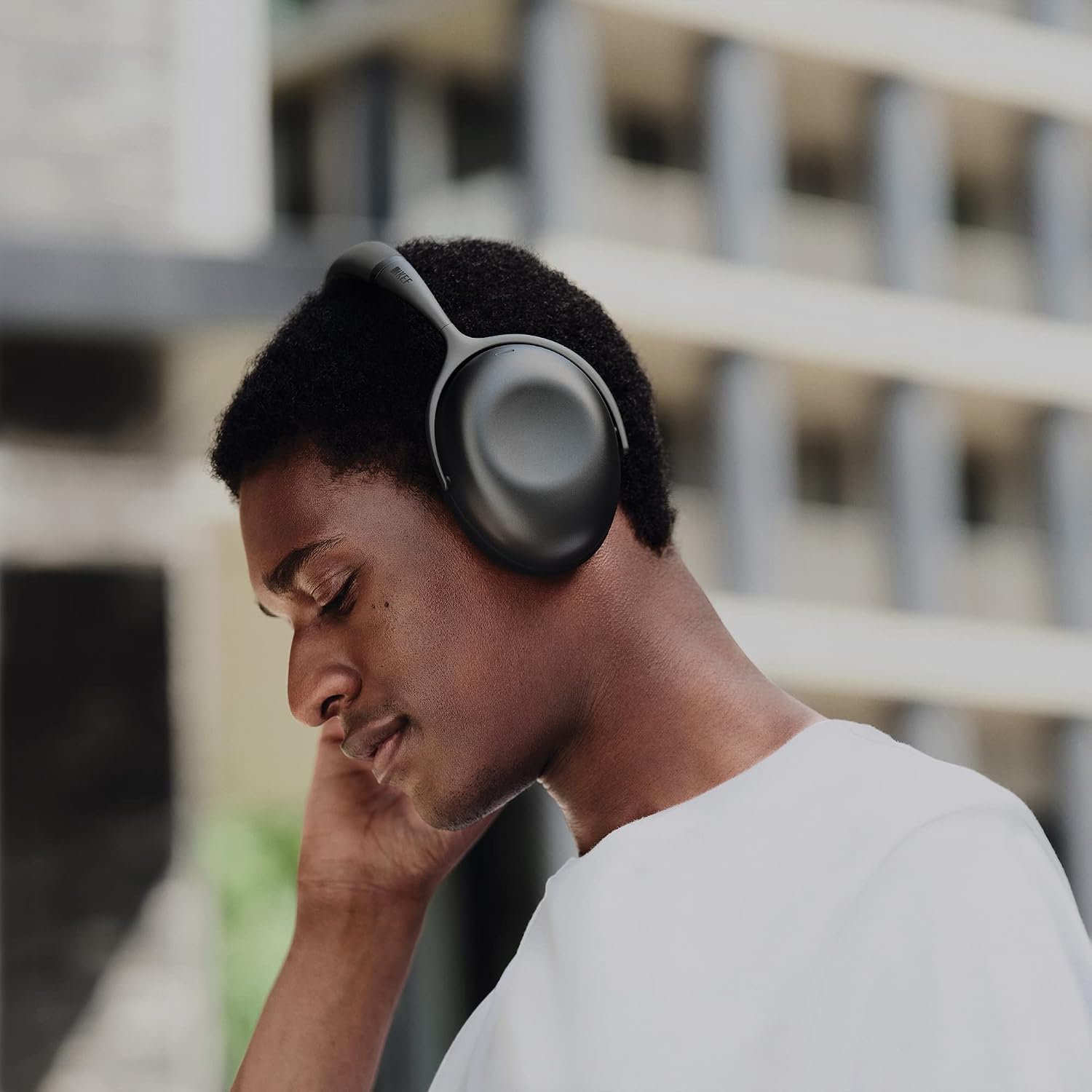 KEF Mu7 Noise Cancelling Wireless Headphones (Charcoal Grey), Adjustable