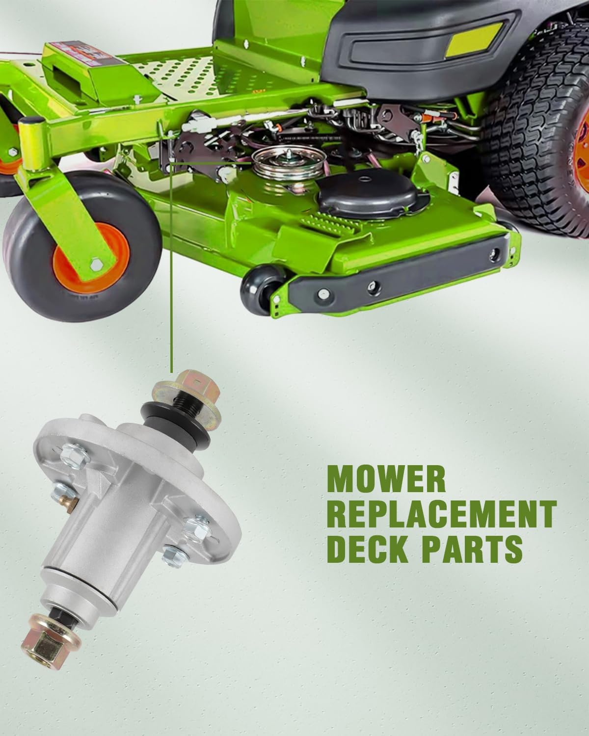 SCITOO Deck Rebuild Kit, 42 Lawn Mower Deck Parts Rebuild Kit Compatible with John Deere 100 Series 102 D105 / E100 /LA100 / X105, 1 Belt 2 Mower Blades 2 Spindle Assembly 2 Idler Pulleys