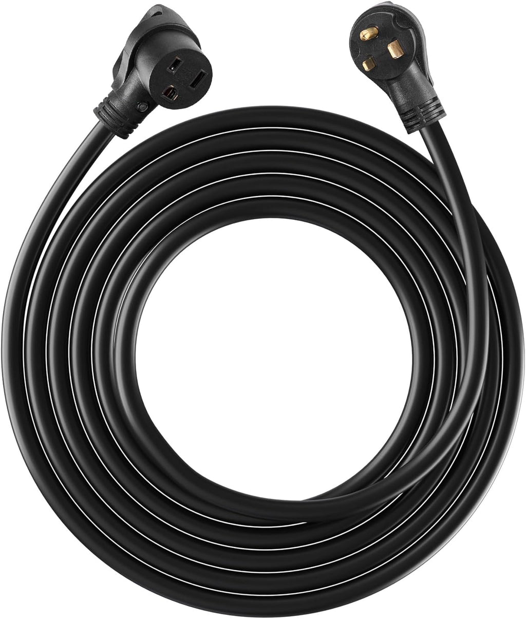VEVOR 40-Amp Generator Extension Cord 50FT, 8AWG 7500W Heavy Duty Power Cord, NEMA 6-50P to 6-50R STW Welder Cord, ETL Listed for Generator & Welder with Storage Bag