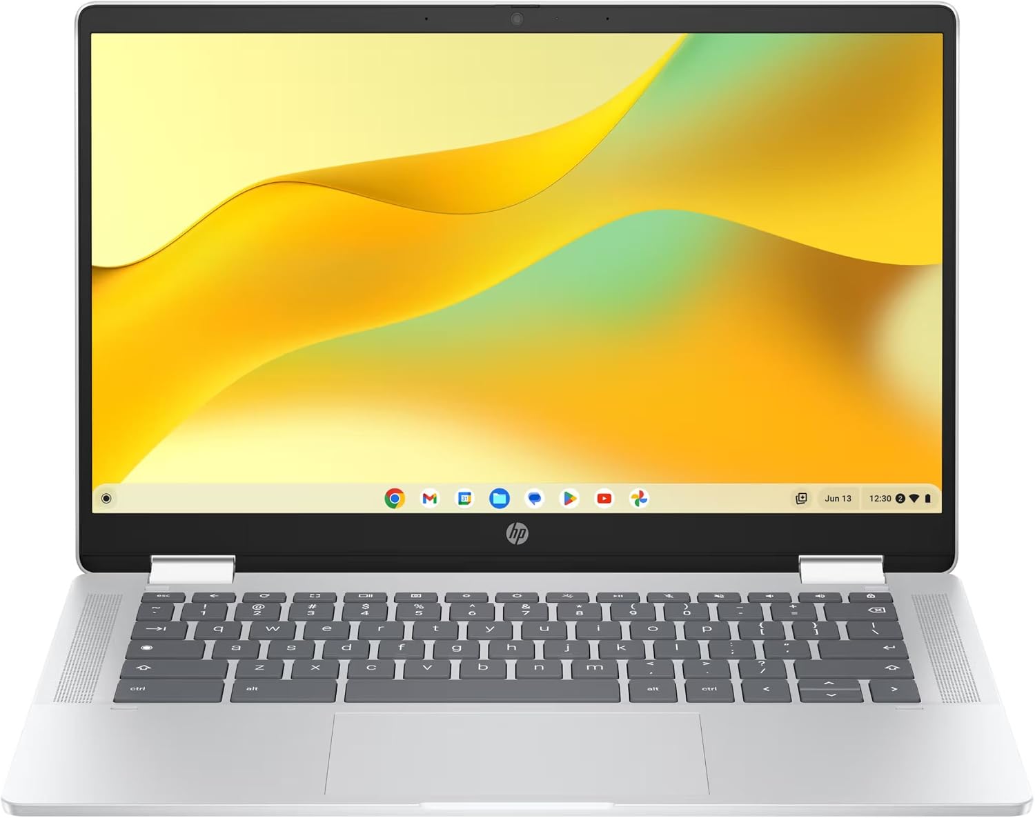 HP Convertible 2-in-1 Chromebook in Silver 14' Touch HD Intel 4-Core up to 3.40GHz 4GB Ram 128GB Storage 4K Graphics Super-Fast WiFi Chrome OS (14b - Renewed)