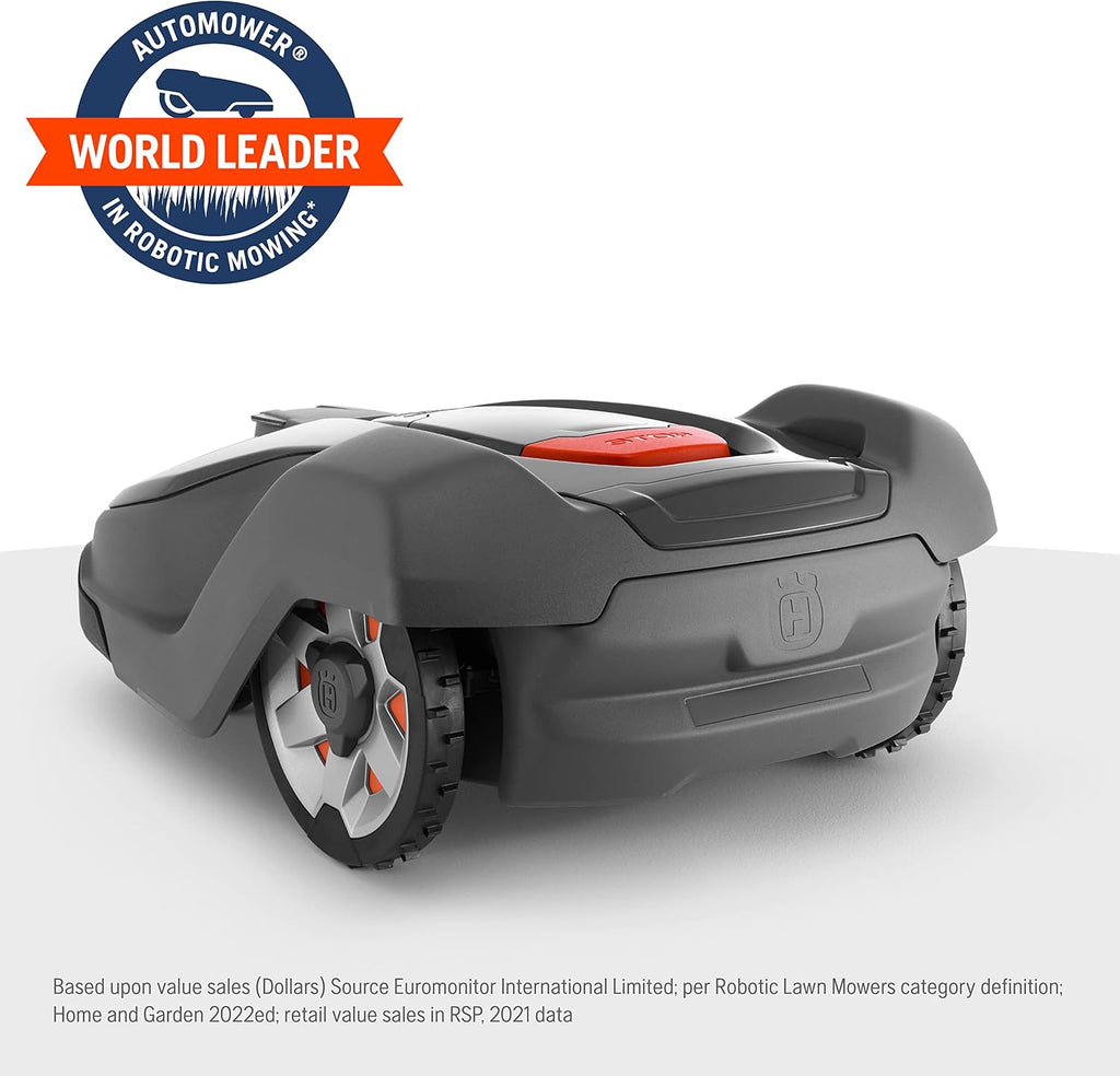 Husqvarna Automower 430X Robotic Lawn Mower with GPS Assisted Navigation, Automatic Lawn Mower with Self Installation and Ultra-Quiet Smart Mowing Tech for Medium to Large Yards (0.8 Acre), 967852845