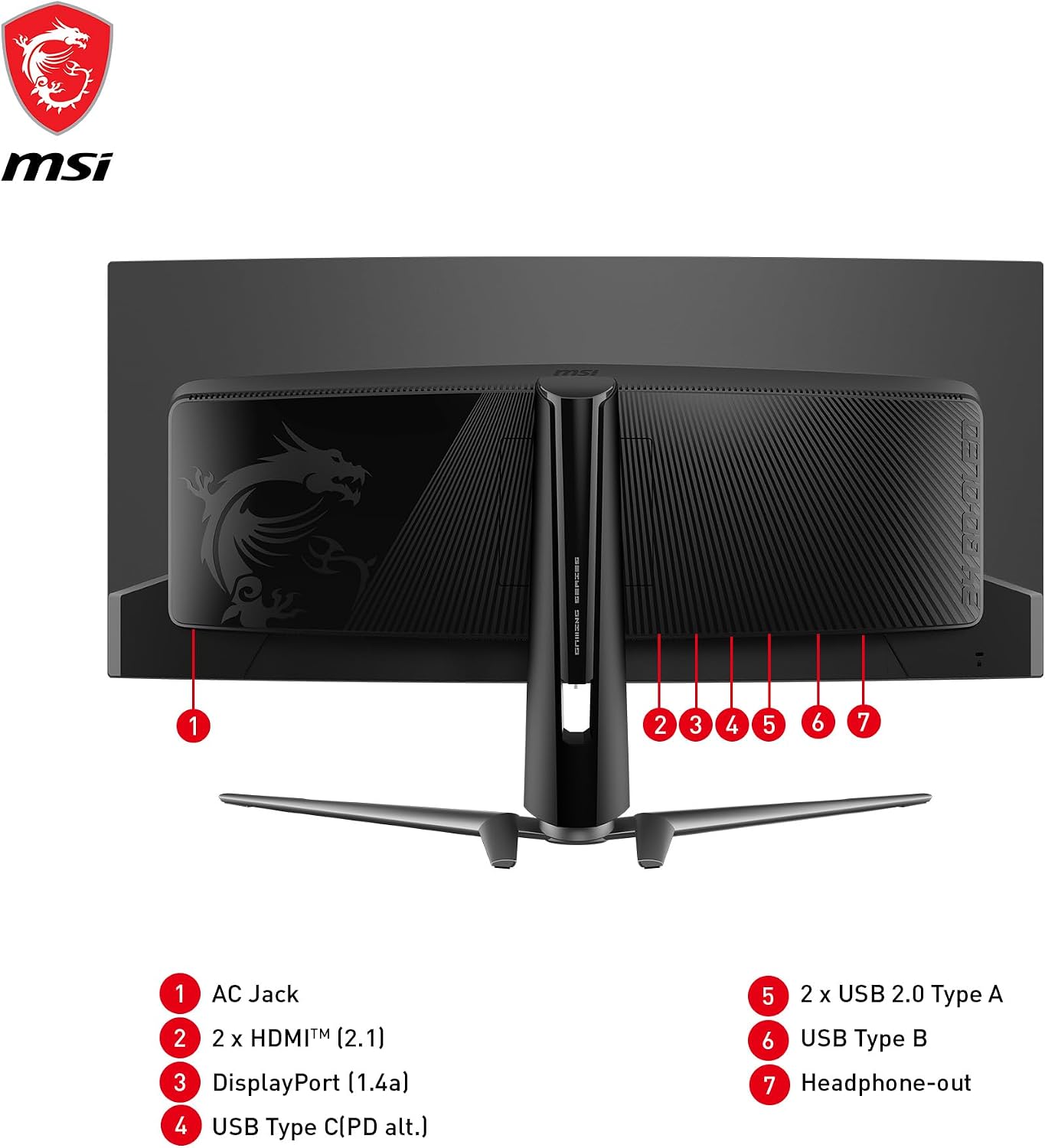 msi MPG 341CQPX QD-OLED 34 Inch UWQHD Curved Gaming Monitor - 3440x1440(21:9) QD-OLED Panel, 240Hz / 0.03ms, 99.3% DCI-P3, ΔE≤2, DisplayHDR True Black 400, DP 1.4a, HDMI, USB Type C (PD 98W)