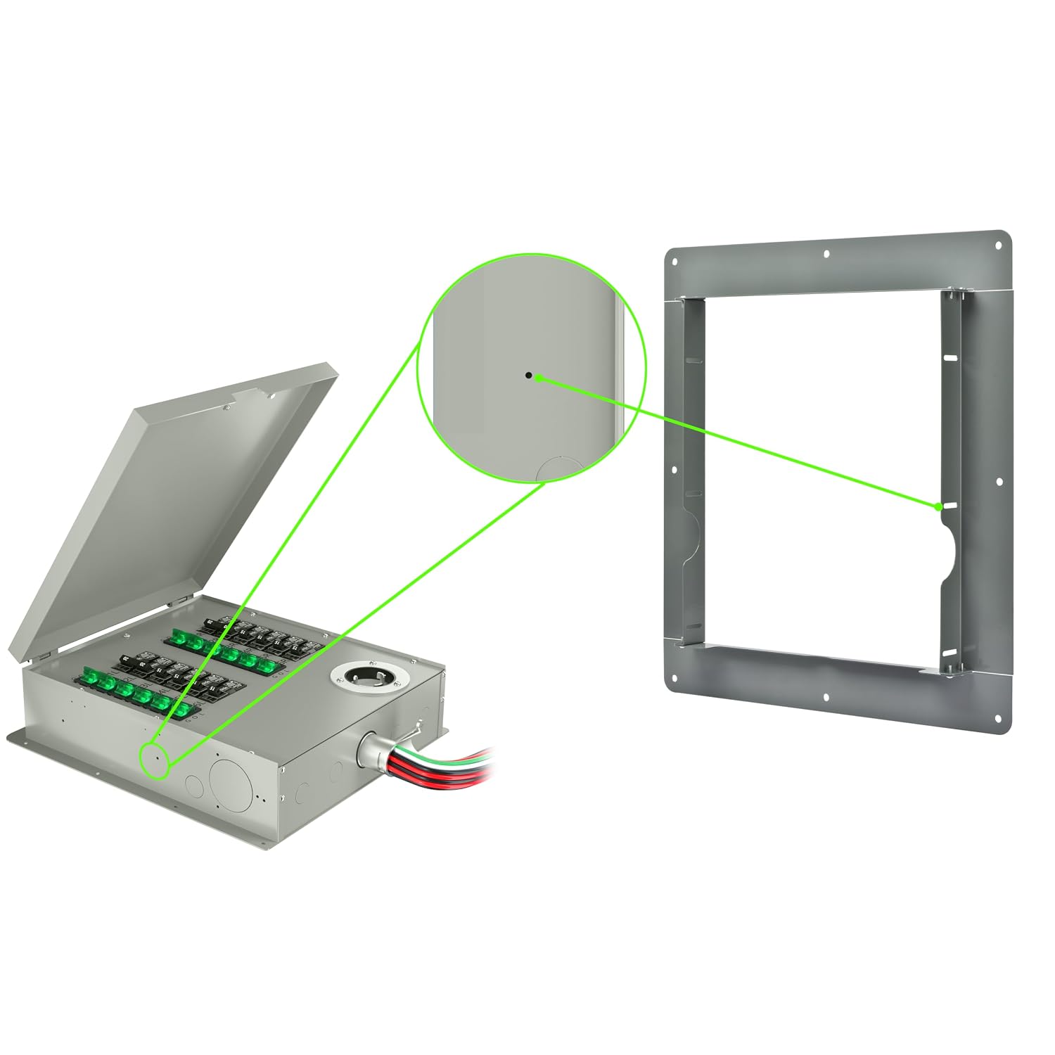 Nature's Generator Transfer Switch 12 Circuits 120/240V 30A Power Transfer Kit with Transfer Switch Flush Mount(Indoor)