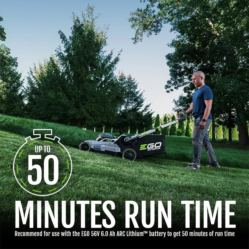 EGO POWER+ Electric Lawn Mower, Self-Propelled Cordless, Includes 56V 6.0Ah Battery And 320W Charger - LM2114SP