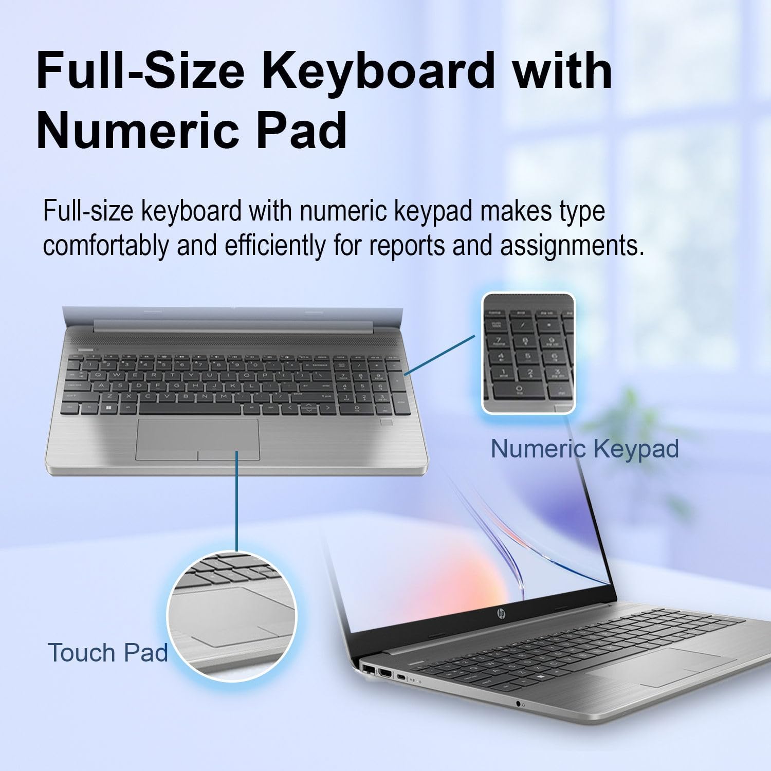 HP Pavilion Laptop | Intel Processor | 8GB DDR4 RAM | 256GB PCIe SSD | 15.6' FHD 1080p Display | Windows 11 Pro | Wi-Fi 6 & Ethernet | Full-Size Keyboard | All-Day Performance for Work & Study