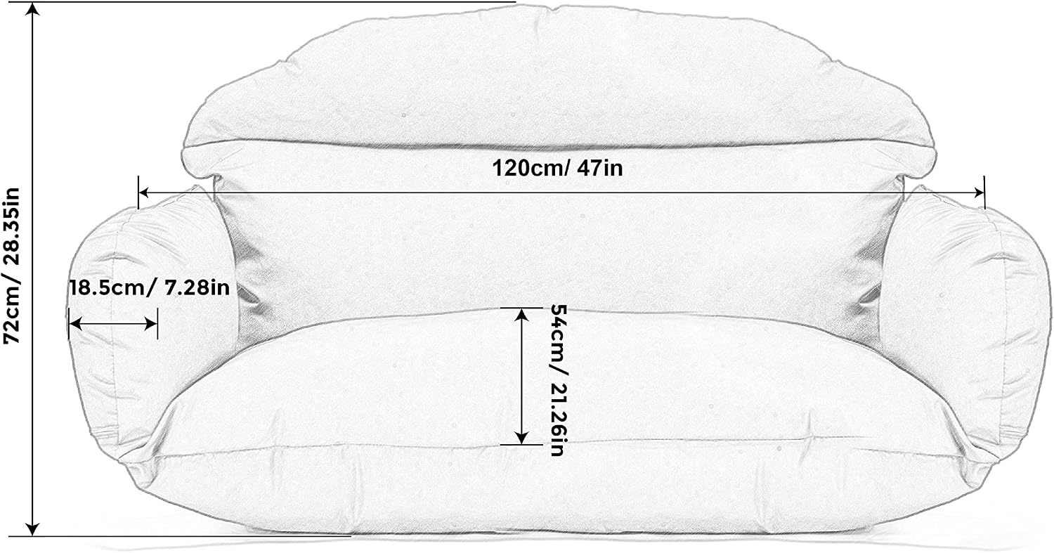 LeisureMod 2 Person Hanging Swing Chair Cushion - Black, Soft Breathable Cotton, Removable Zipper Cover, Weather-Resistant & Machine Washable