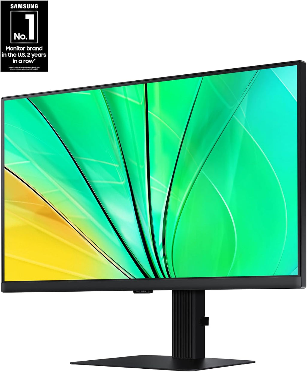 SAMSUNG 24' ViewFinity S6 (S60D) Series QHD High Resolution Computer Monitor, 100Hz, HDR10, Multiple Ports w/ HDMI, DisplayPort, USB-A, Easy Setup, Height Adjustable Stand, LS24D606EANXZA, 2024