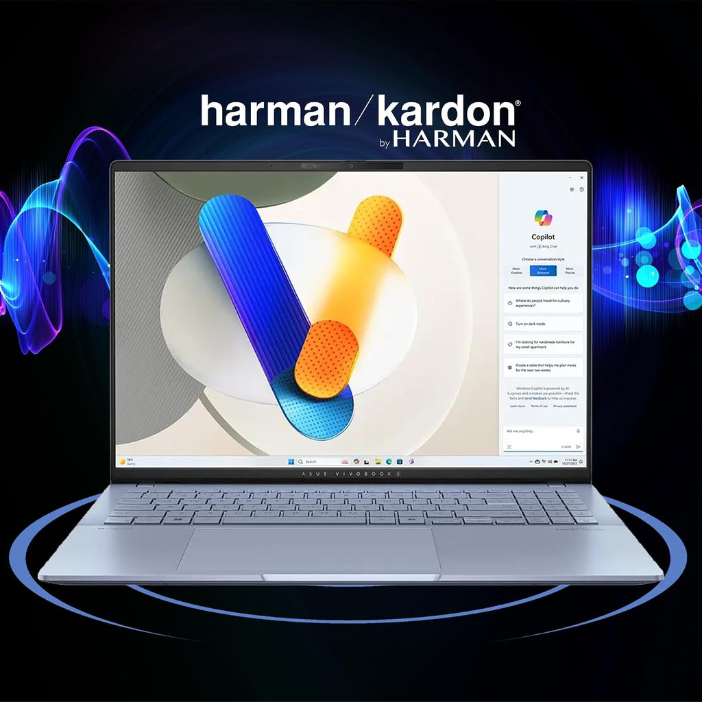 ASUS Vivobook S16 AI PC Laptop 16' 2.8k OLED 120Hz (600nits HDR, 100% DCI-P3) Intel 16-core Ultra 9 285H 32GB DDR5 1TB SSD Backlit for Creator Business Professional Work Win11 ICP Hub
