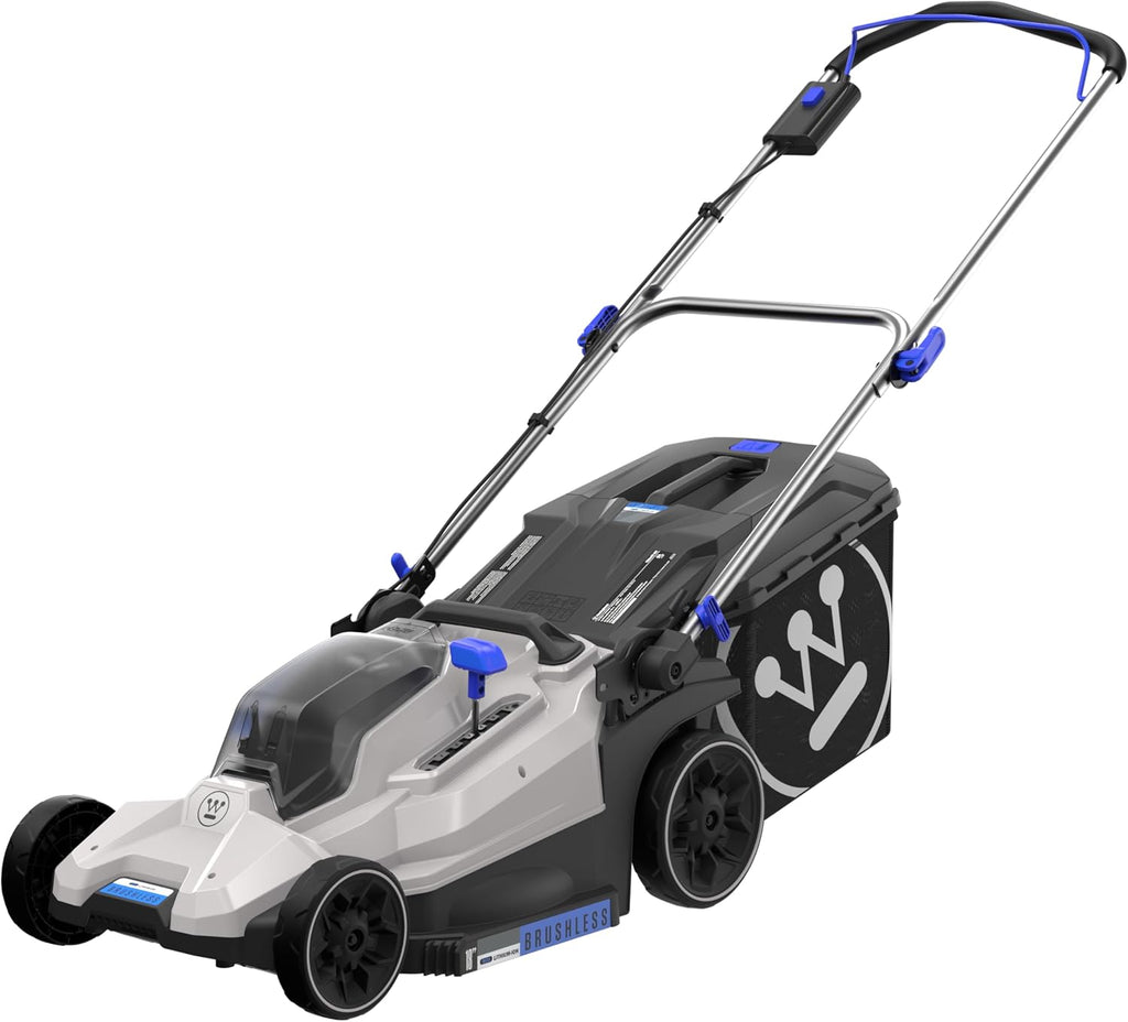 Westinghouse 40V 18 Inch Brushless Cordless (Push) Lawn Mower, 6 Height Positions, 2 4.0Ah Batteries and Charger Included