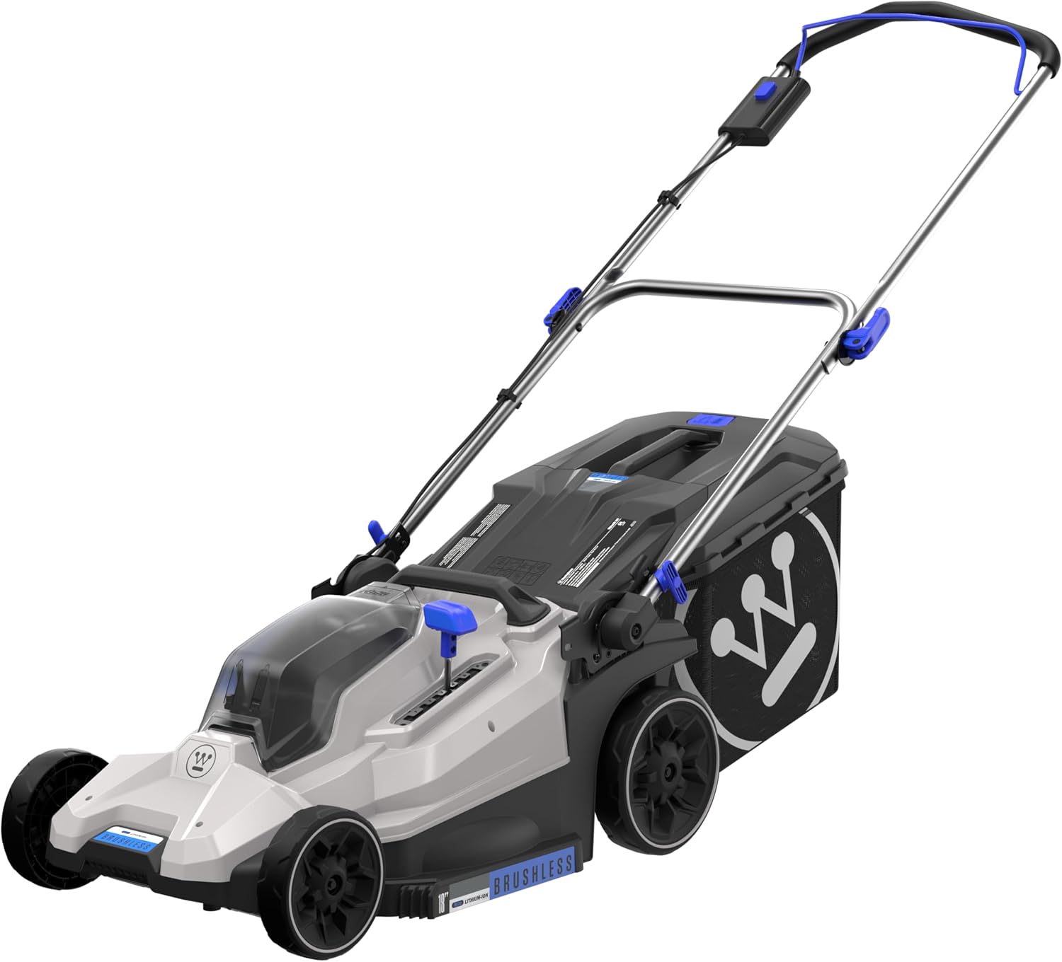 Westinghouse 40V 18 Inch Brushless Cordless (Push) Lawn Mower, 6 Height Positions, 2 4.0Ah Batteries and Charger Included