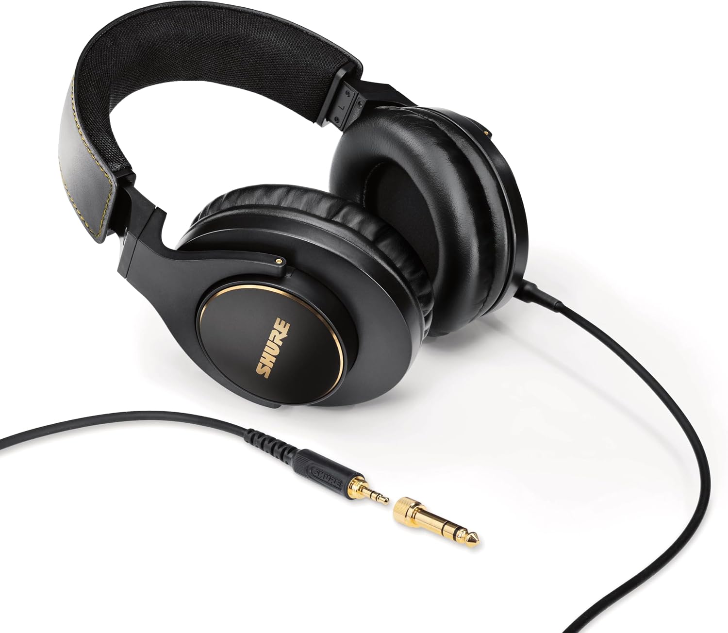 Shure SRH840A Professional Over-Ear Wired Studio Headphones – Critical Listening & Monitoring Headset with Tailored Frequency Response, Detailed Sound, Adjustable & Collapsible Design, Black