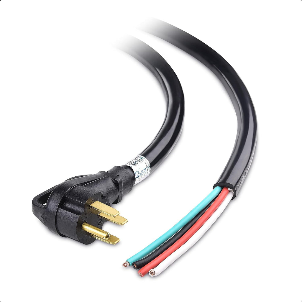 Cable Matters 4 Prong Replacement 50 AMP RV Power Cord - 25ft, 6/8 AWG, Generator Extension Cord, Compatible with Tesla Plug/EV Plug / J1772 Connector (NEMA 14-50P to 4 Wire)
