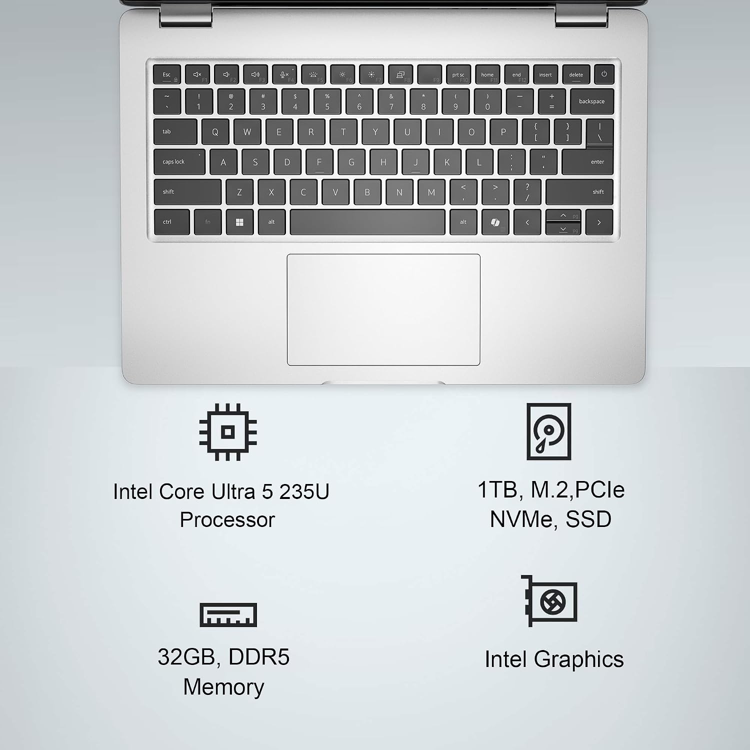 Dell Pro 14 (Next Gen Latitude 5450) Business Laptop (14' FHD+ Anti-Glare, Intel 12-Core Ultra5 235U, 32GB DDR5, 1TB SSD), 1080p Webcam, Backlit, Thunderbolt 4, Wi-Fi 6E, Win 11 Pro, Silver, PC14250