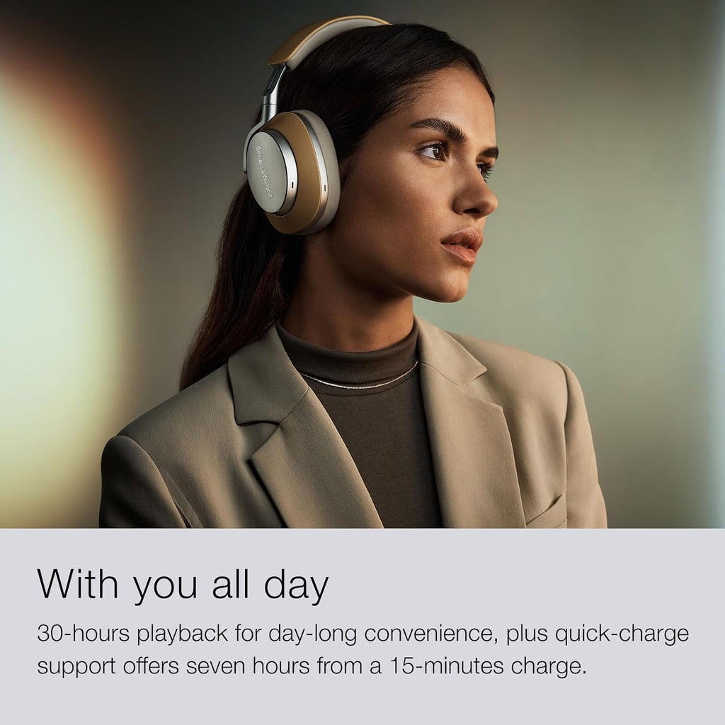 Bowers & Wilkins Limited Edition Px8 Over-Ear Bluetooth Headphones, Advanced Active Noise Cancellation Wireless Headphones, Luxurious Materials, 30-Hr Battery Life, 15-Min Quick Charging, Dark Forest