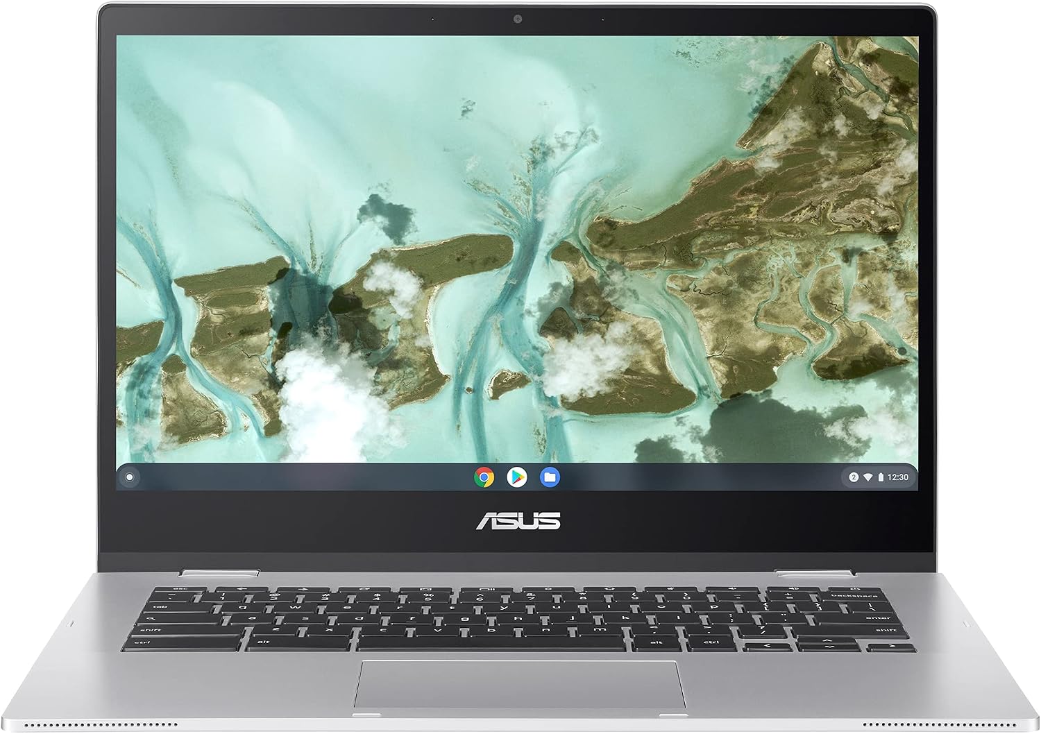 ASUS Chromebook CX1, 14' FHD, Intel® Celeron N4500 Processor, 64GB Storage, 4GB RAM, ChromeOS, Transparent Silver, CX1400CKA-AS44F