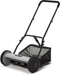 16' Push Reel Lawn Mower with Grass Catcher – Manual 5-Blade Hand Mower, Adjustable 3-Position Cutting Height (0.5'–1.75'), Lightweight & Eco-Friendly – 1-Year Warranty