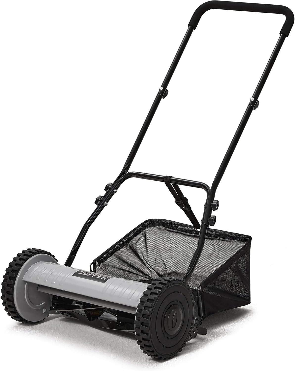 16' Push Reel Lawn Mower with Grass Catcher – Manual 5-Blade Hand Mower, Adjustable 3-Position Cutting Height (0.5'–1.75'), Lightweight & Eco-Friendly – 1-Year Warranty