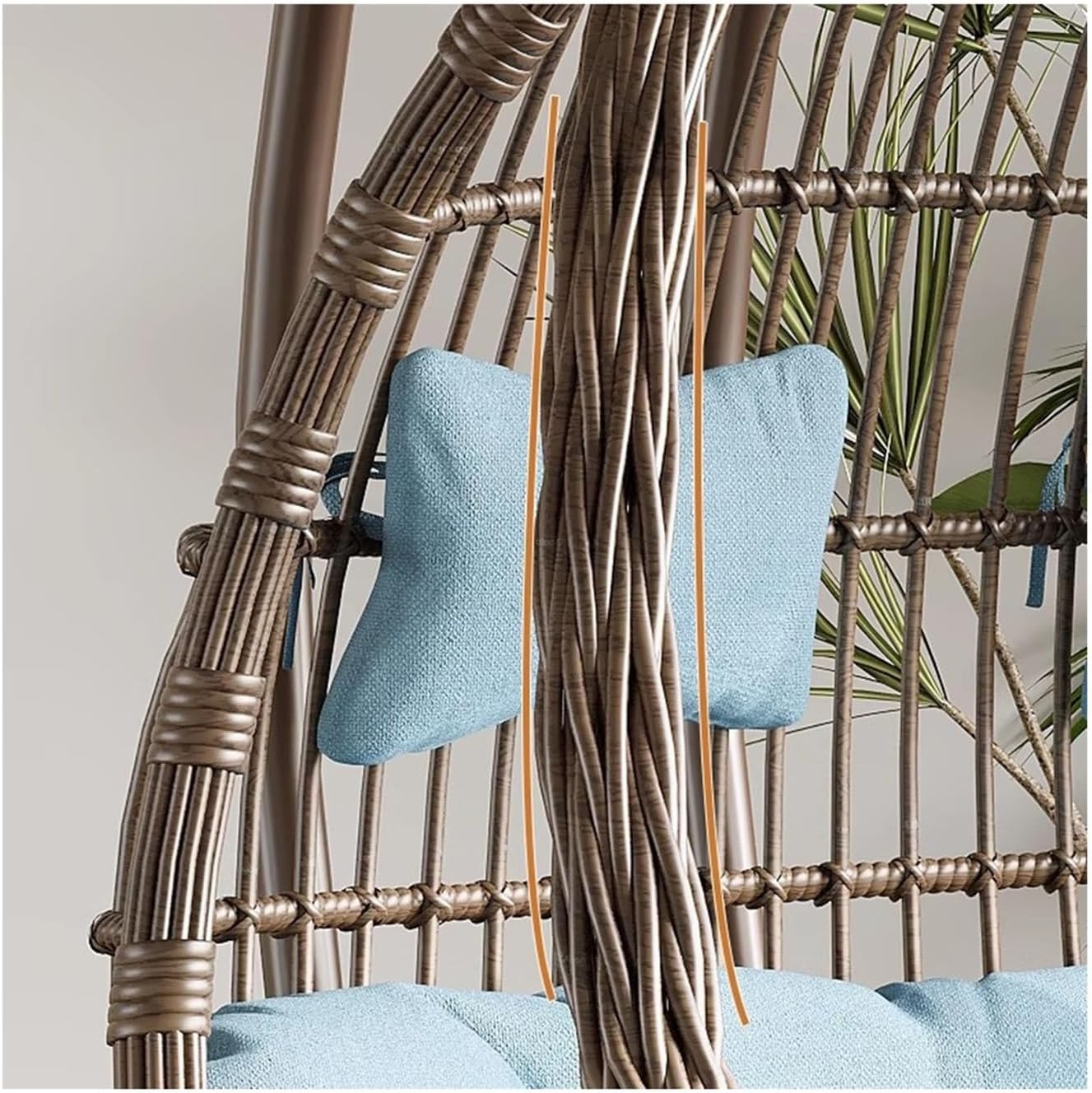 Wicker Chairs Hanging Chair Hanging Basket Rocking Chair Balcony Leisure Rocking Chair Household Indoor Swing Hanging Chair Patio Chair