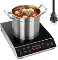Commercial Induction Cooktop, 3500W 220V Electric Countertop Burner with Large heating area, 5 Quick-Temp Modes, Timer & LED Display, Portable Induction Hot Plate for Restaurant Kitchen Hotel Catering