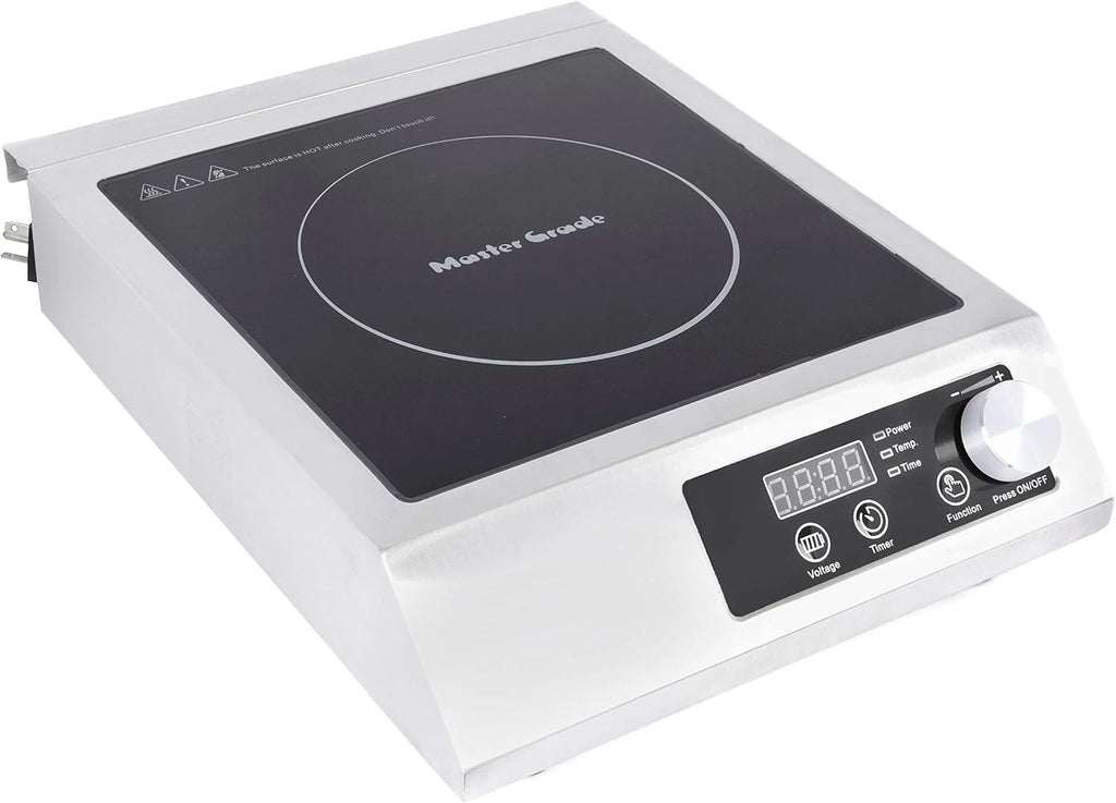 HD Commercial Portable Induction Cooktop, Hot Plate Electric, Single Burner Electric Cooktop, Electric Burner, 20 levels power 1,300-3,400W