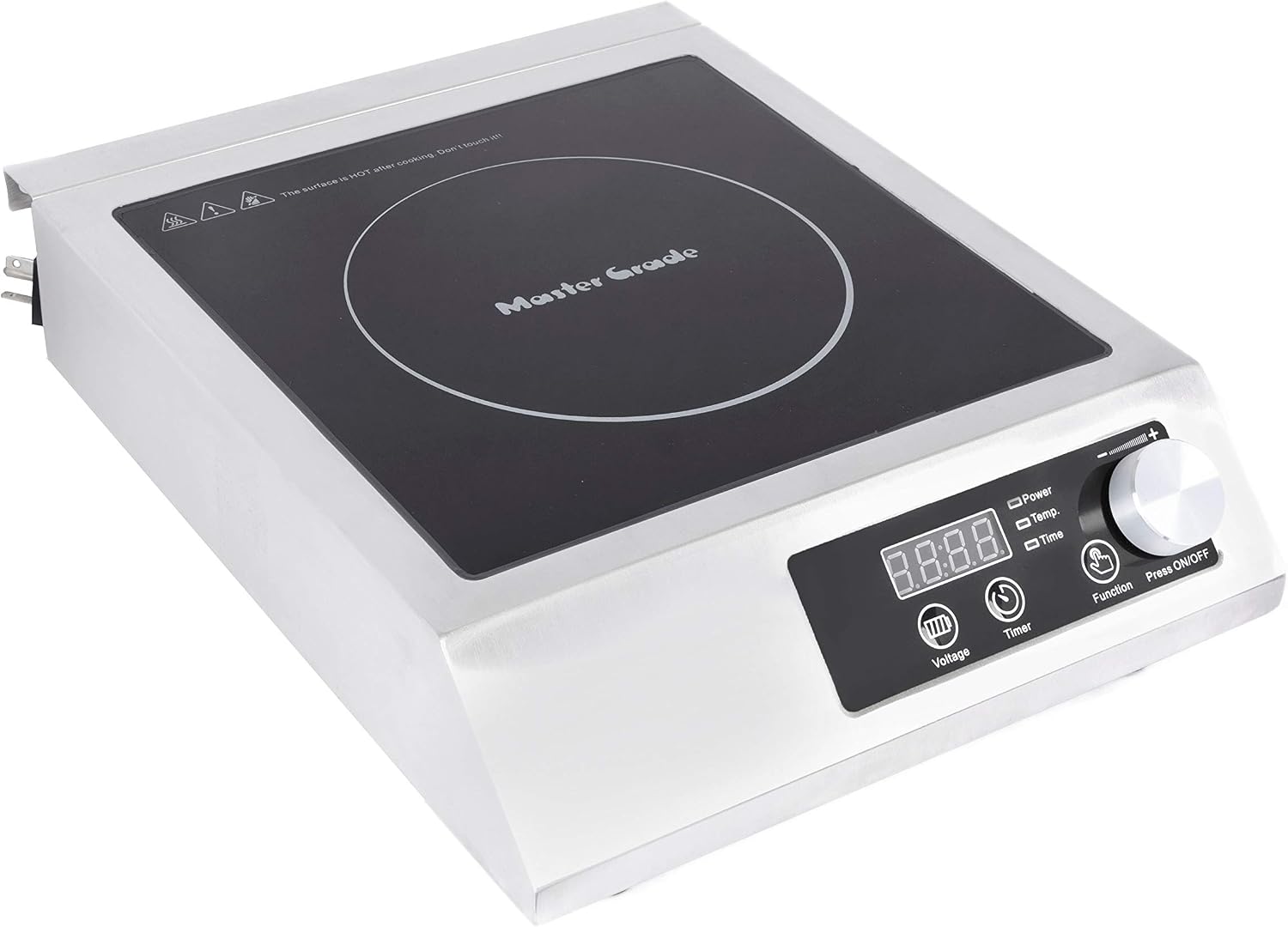 HD Commercial Portable Induction Cooktop, Hot Plate Electric, Single Burner Electric Cooktop, Electric Burner, 20 levels power 1,300-3,400W