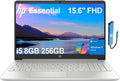 HP 15 inch Laptop, FHD Non-Touch Display, Intel Core i5, 8GB RAM, 256GB PCIe SSD, Intel UHD Graphics, Windows 11 Home, Natural Silver, 15-dy2795wm