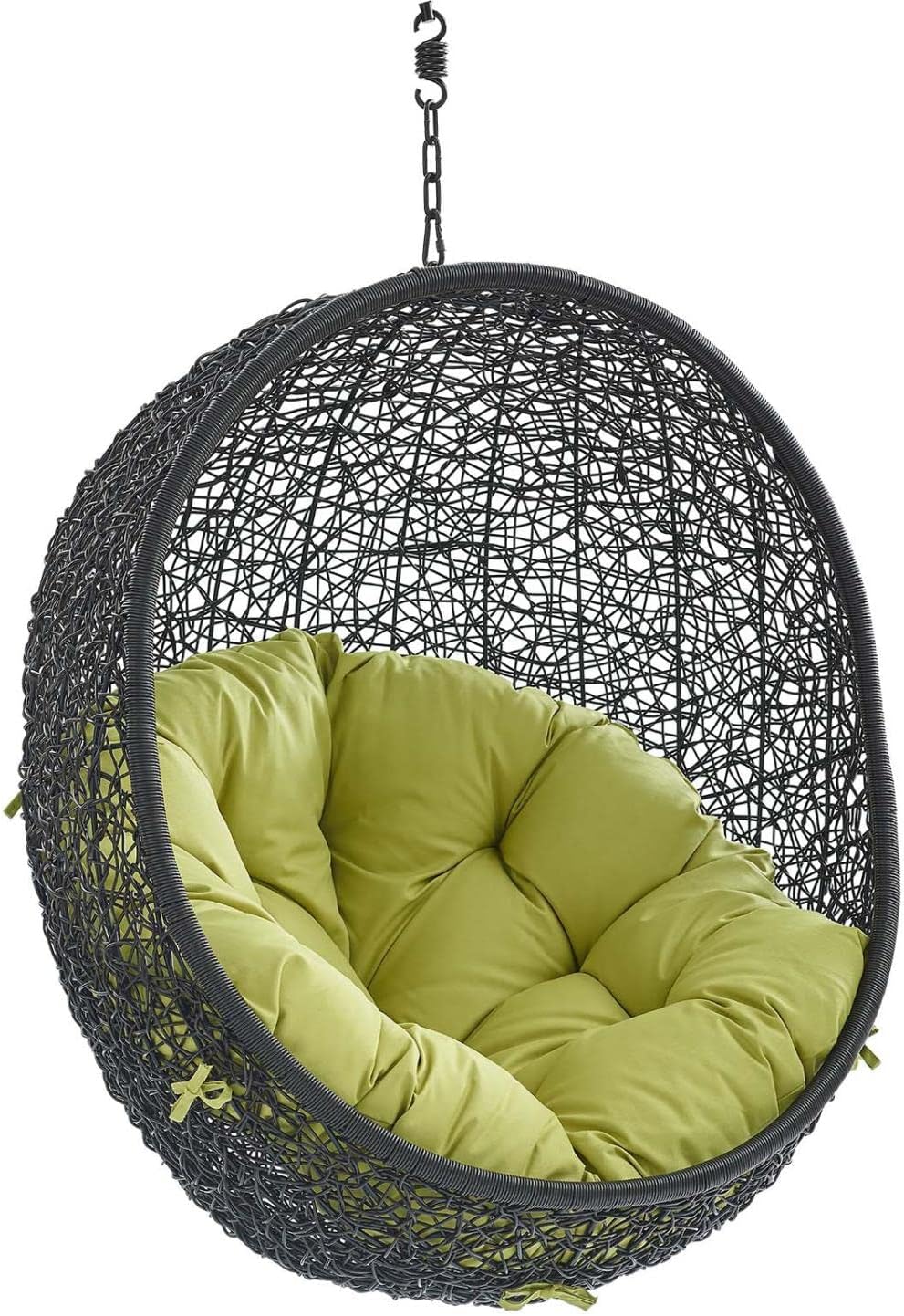 Modway EEI-3636-BLK-PER Encase Swing Outdoor Patio Lounge Chair Without Stand, Black Peridot
