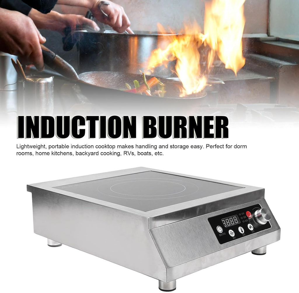 Portable Induction Cooktop,3500W Countertop Burner Induction Hot Plate Induction Cooker Electric Cooking Cooktop with Angle Control Panel for Kitchen Cooking (01)