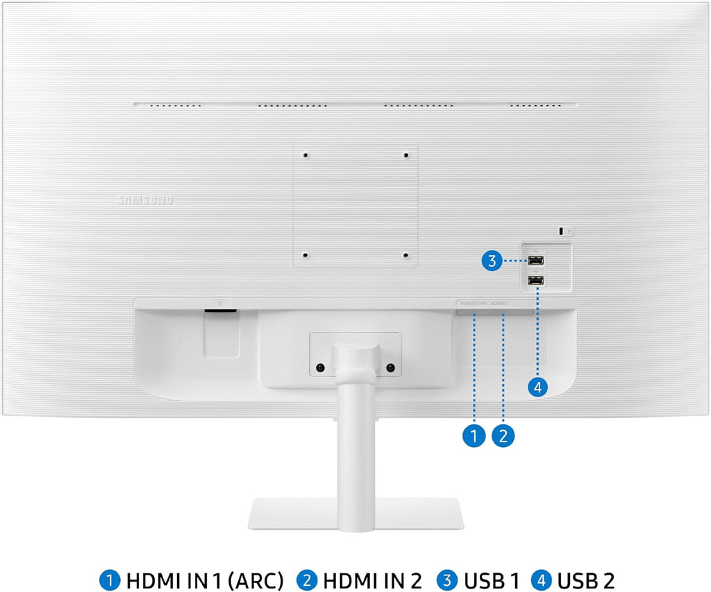 SAMSUNG 32-Inch M5 (M50D) Series FHD Smart Monitor with Streaming TV, Speakers, HDR10, Gaming Hub, Multiple Ports, Workout Tracker, Vision Accessibility Tools, LS32DM501ENXZA, 2024