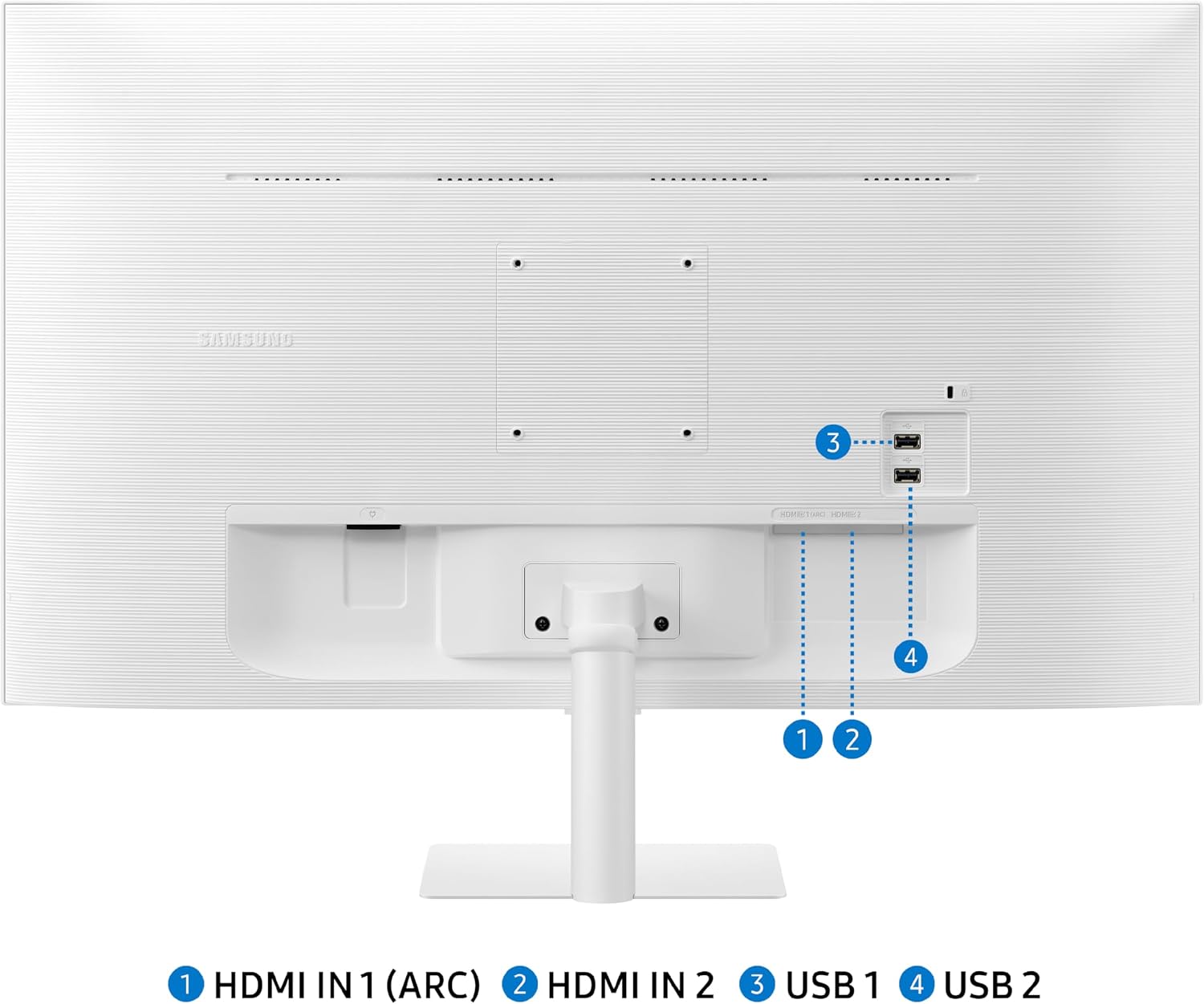 SAMSUNG 32-Inch M5 (M50D) Series FHD Smart Monitor with Streaming TV, Speakers, HDR10, Gaming Hub, Multiple Ports, Workout Tracker, Vision Accessibility Tools, LS32DM501ENXZA, 2024