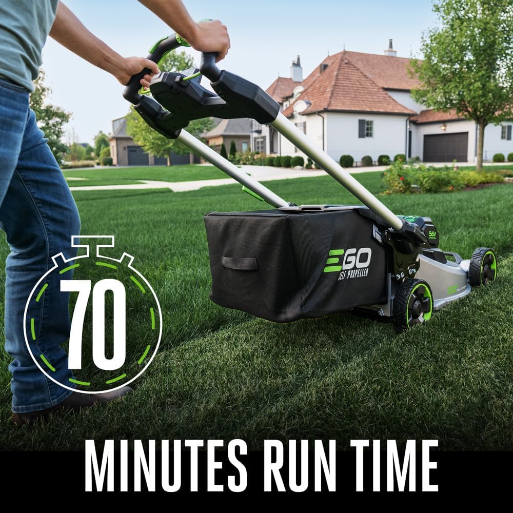 EGO POWER+ Electric Lawn Mower, Self-Propelled Cordless with 22' Aluminum Deck, Select Cut and Touch Drive, Includes 56V 10.0Ah Battery and Charger - LM2206SP