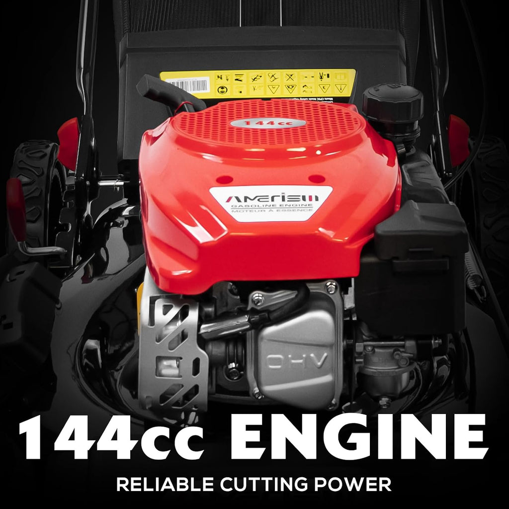 AMERISUN Gas Lawn Mower, 21' with 144cc 4-Cycle OHV Engine 3-in-1 Walk-Behind Push Lawn Mower (AV8621P1)