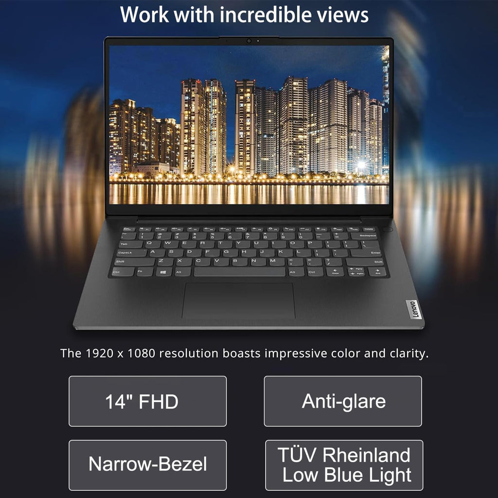 Lenovo V14 Gen 4 Business Laptop (14' FHD Anti-Glare, Intel 10-Core i7-13620H, 40GB RAM, 1TB SSD), Webcam with Privacy Shutter, Ethernet, Wi-Fi 6, HDMI, Bluetooth, Win 11 Home w/ Copilot, Black