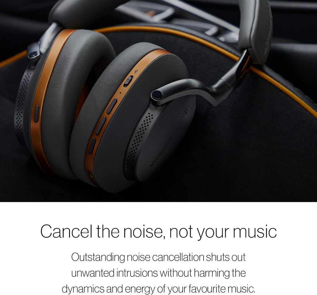 Bowers & Wilkins Px8 McLaren Edition Over-Ear Wireless Headphones, Advanced Active Noise Cancellation, 30-Hour Battery Life, 15-Min Quick Charging
