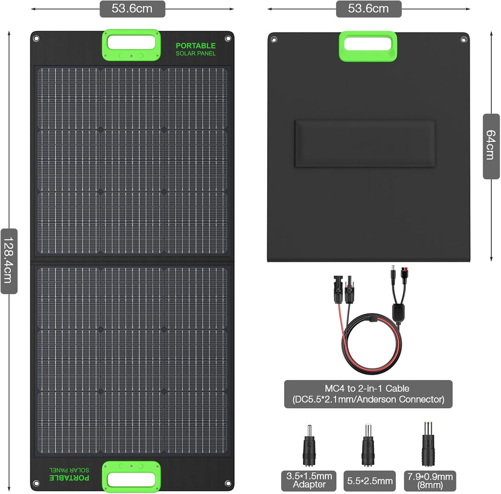 Solar Generator 2400W Portable Power Station with 2x100W Solar Panel (Ship Separately),1843.2Wh LiFePO4 Battery Backup,4 AC Outlets Up to 2400W, for Outdoor,Off-Grid Living,RV Trip,Home Emergency
