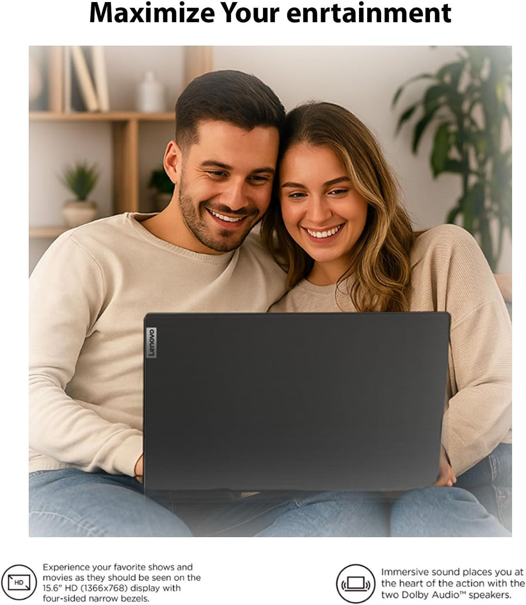 Lenovo Laptop | Intel Core | 15.6 Anti-Glare Screen | 1 Year Office 365 | 12GB RAM | 256GB SSD + 128GB eMMC | 1TB Cloud Storage | 11HR Battery | Windows 11 Pro | Wi-Fi 6 | WOWPC Recovery USB