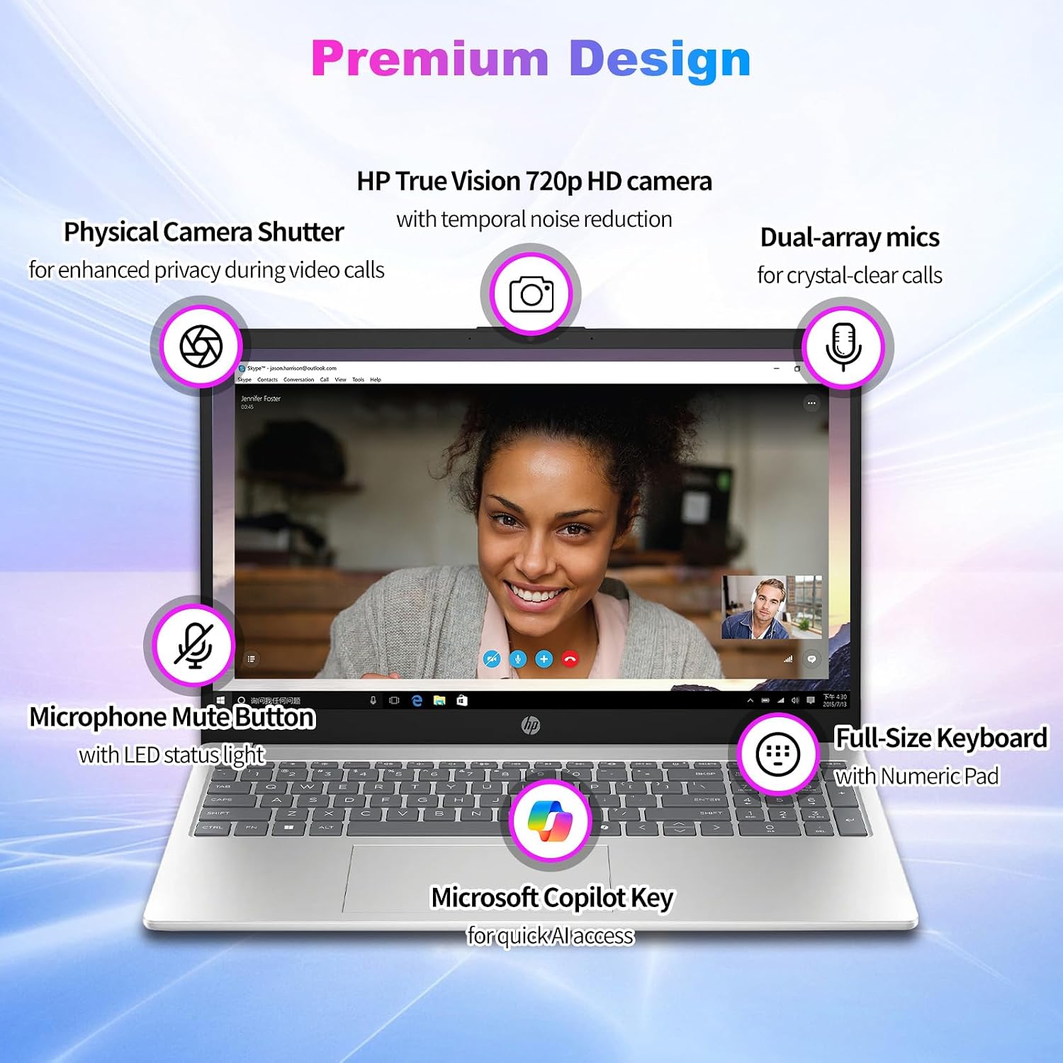 HP 15.6' FHD Touchscreen Business Laptop, Intel 10-Core i7-1355U(up to 5 GHz), 64 GB RAM, 2 TB SSD, Intel Iris Xe GPU, Wi-Fi 6, Camera, HDMI, Copilot, Long Battery Life, Windows 11 Pro, w/Accessories