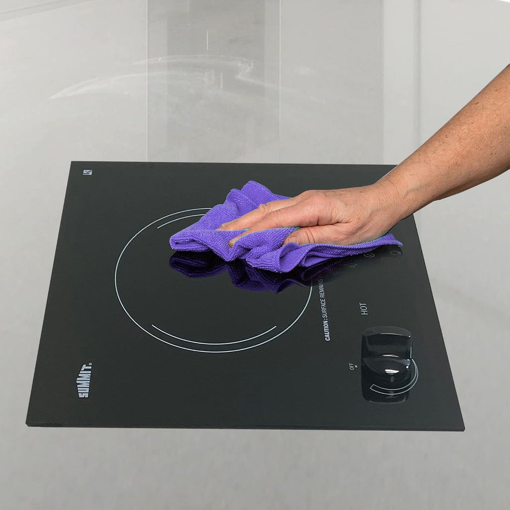 Summit 12' Single Burner Electric Cooktop. 115 Volt Radiant Cooktop, ADA Compliant, Black- CR1115